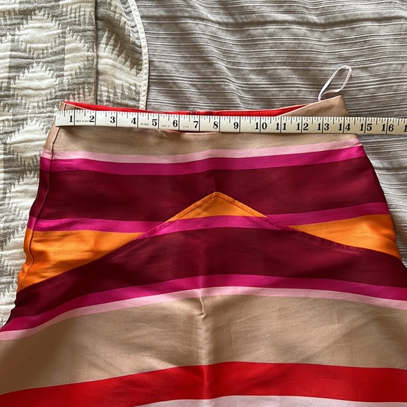 Ostwald helgason striped skirt in red multi stripe - Picture 8 of 8